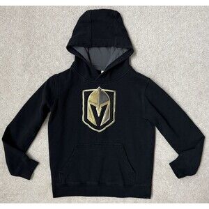 Vegas Golden Knights Boys 10/12 Black Hoodie Kangaroo Pocket